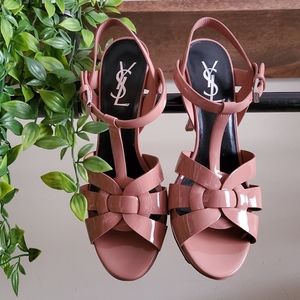 YSL Patent Leather Platform Tribute Heels